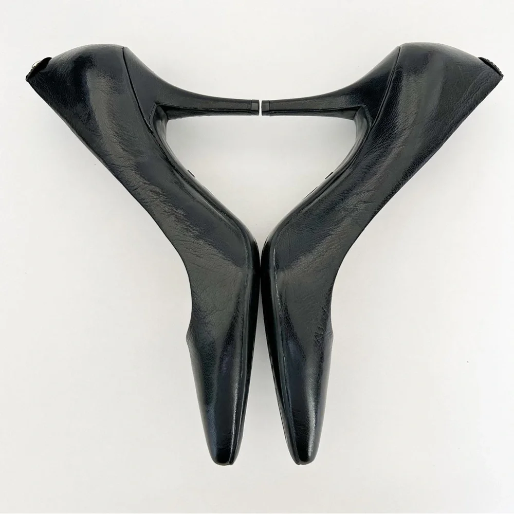 MICHAEL KORS Black leather Pumps Pointed Toe Size 7.5 Career Office